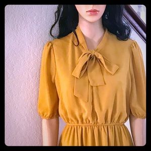 Vintage sunflower yellow cocktail dress